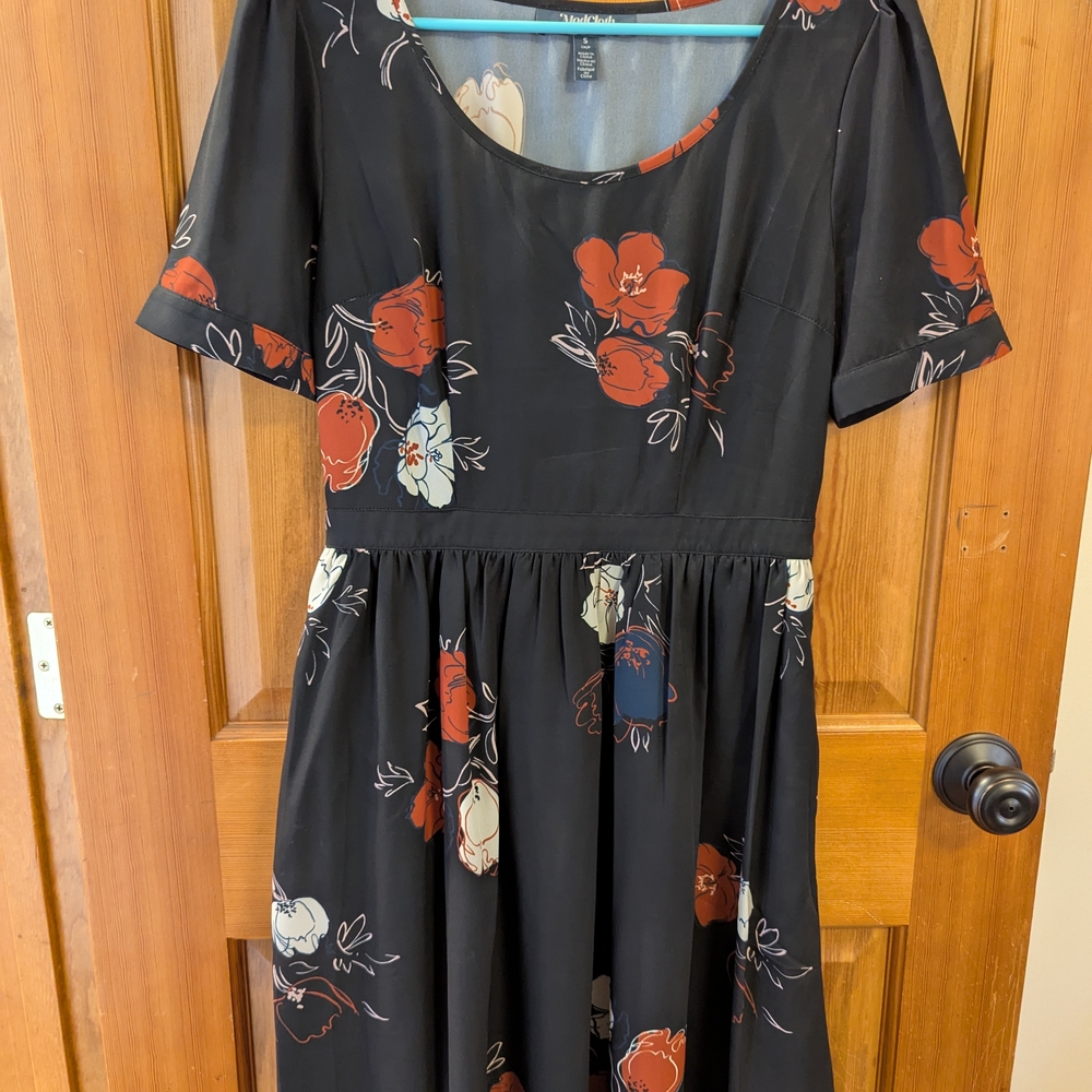 Floral Black Dress